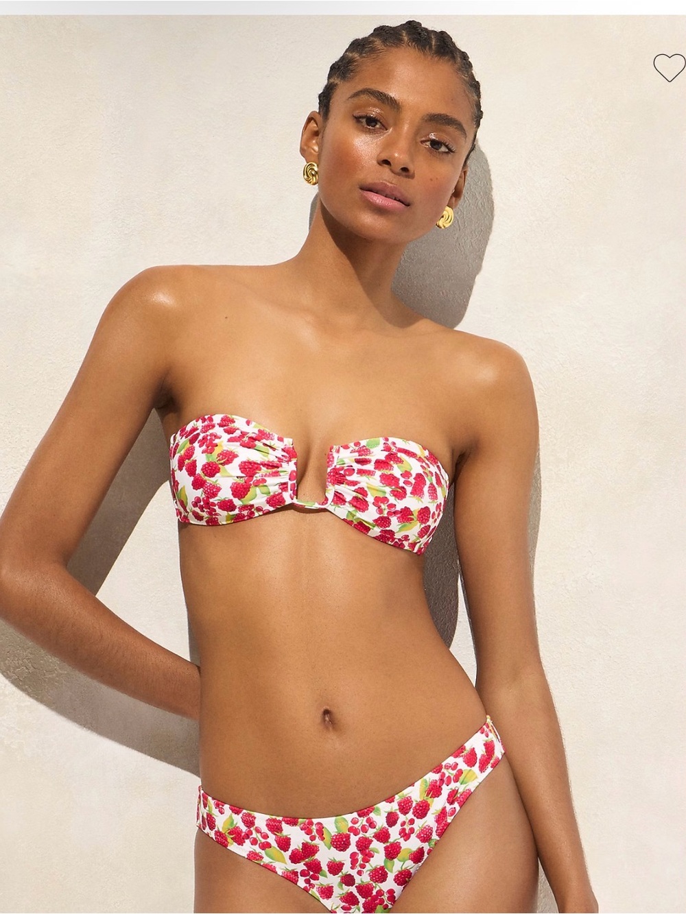 J Crew Raspberry Printed Bikini Set